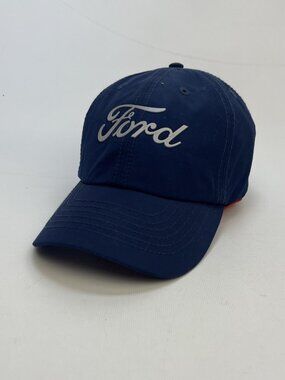 Ford Women Pony Tail Baseball Cap Logo Hat Dark Navy Blue / Gray Motorsports
